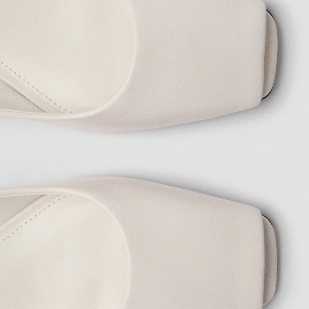 MANGO Open-toe Leather Shoes - Picture 4 of 10